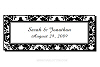 Personalized Rectangle Damask Themed Wedding Labels Style #1