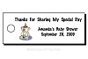 Personalized Baby Shower Rectangle Hang Tags Style #1
