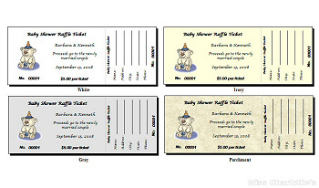 56 Personalized Baby Shower Raffle Ticket Favors  